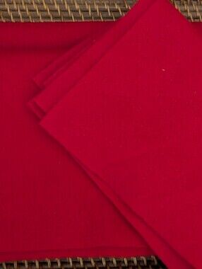 Red Felt for Crafting - 5 Pieces New, Unused Remnants